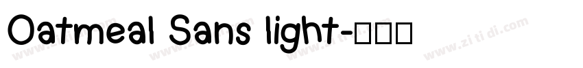 Oatmeal Sans light字体转换